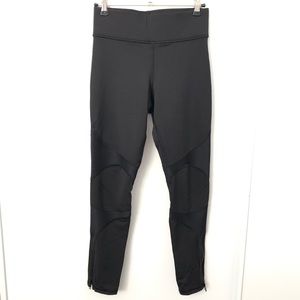 MICHI Moto Zip Black 7/8 High Rise Leggings